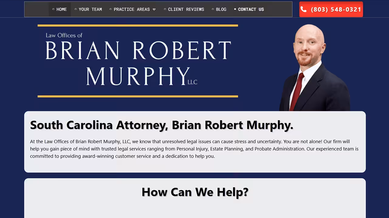 webpage-for-sansbury-law-firm Sansbury Law Firm Webpage representing Bruce Jones Case Study For Sansbury Law Firm