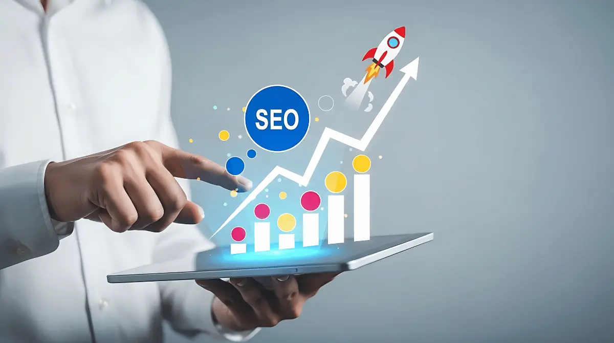 Profitable SEO Agency A digital professional using a tablet to launch growth strategies for a Profitable SEO Agency.